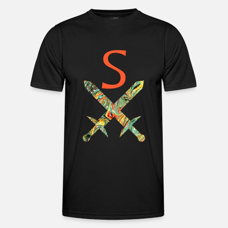 gekreuzte schwerter e 200 s - Männer Funktions-T-Shirt - Schwarz