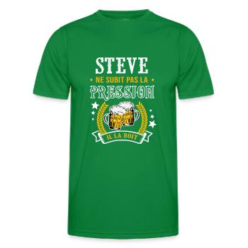 Steve bière Steve cadeau steve fêtes - T-shirt sport Homme - vert - Devant - AI Model Male 178 dark (178cm)