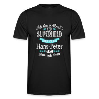 hans peter - Männer Funktions-T-Shirt - Schwarz - Vorne - AI Model Male 178 dark (178cm)