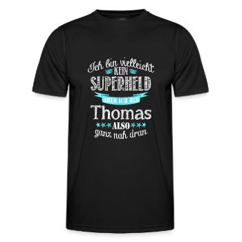 thomas - Männer Funktions-T-Shirt - Schwarz - Vorne - AI Model Male 178 dark (178cm)