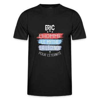 Eric l'homme le mythe la légende - T-shirt sport Homme - noir - Devant - AI Model Male 178 dark (178cm)