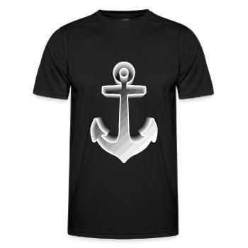 ANCHOR SAILOR SAILOR SKIPPER SAILOR SAILOR MARITIME - Men's Functional T-Shirt - black - Front - AI Model Male 178 dark (178cm)