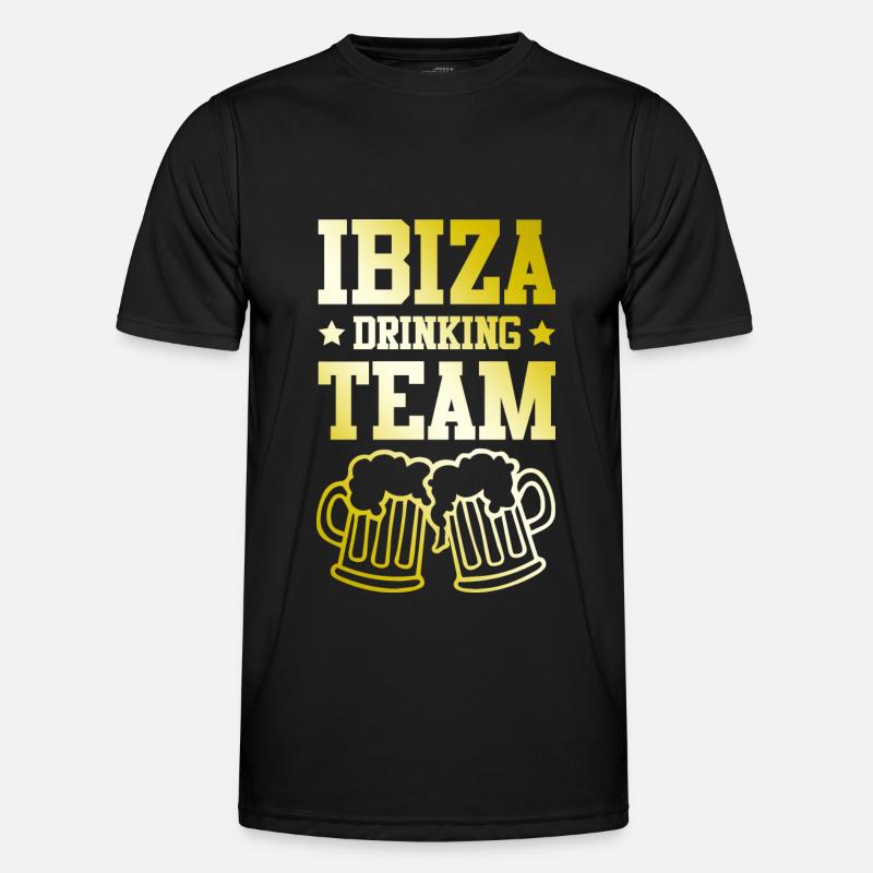 Ibiza Drinking Team - Männer Funktions-T-Shirt - Schwarz