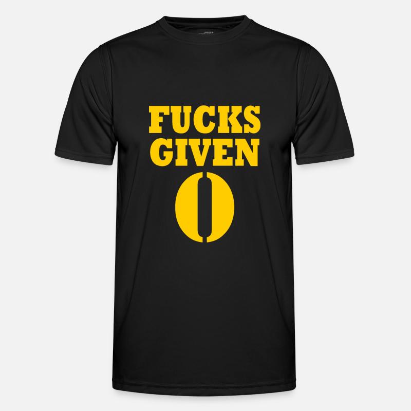 Zero fucks given - Men's Functional T-Shirt - black