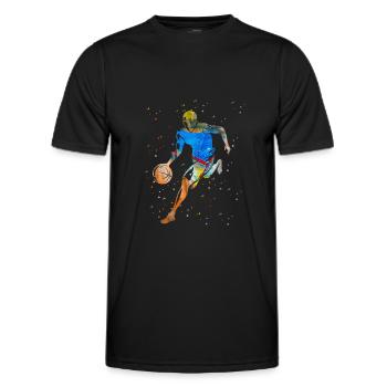 Basketball - Männer Funktions-T-Shirt - Schwarz - Vorne - AI Model Male 178 dark (178cm)