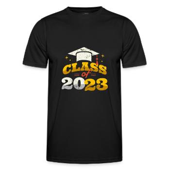 Classe de 2023 - Diplôme d’études secondaires de fin d’études secondaires 2023 - T-shirt sport Homme - noir - Devant - AI Model Male 178 dark (178cm)