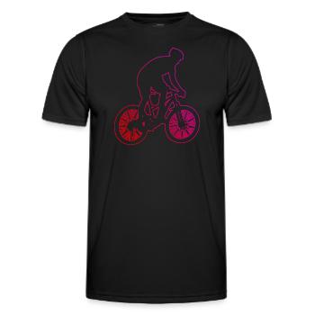 Cyclistes cyclistes hommes Vététistes femmes - T-shirt sport Homme - noir - Devant - AI Model Male 178 dark (178cm)