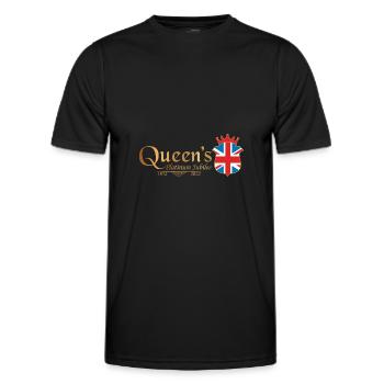 British Queen Monarchy Platinum Jubilee 70th yr - Men's Functional T-Shirt - black - Front - AI Model Male 178 dark (178cm)