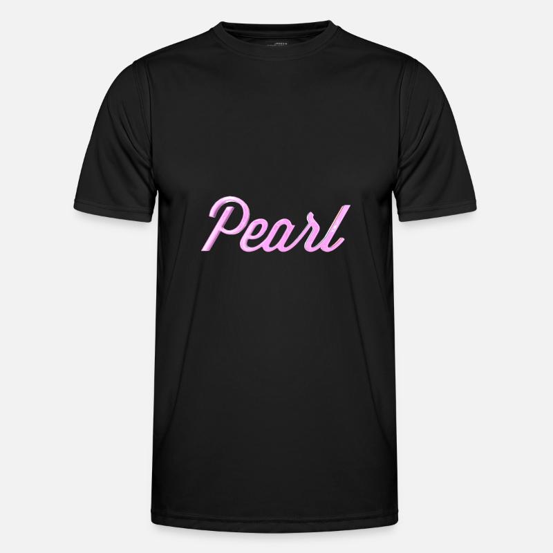 Pearl Stylized Text - Men's Functional T-Shirt - black
