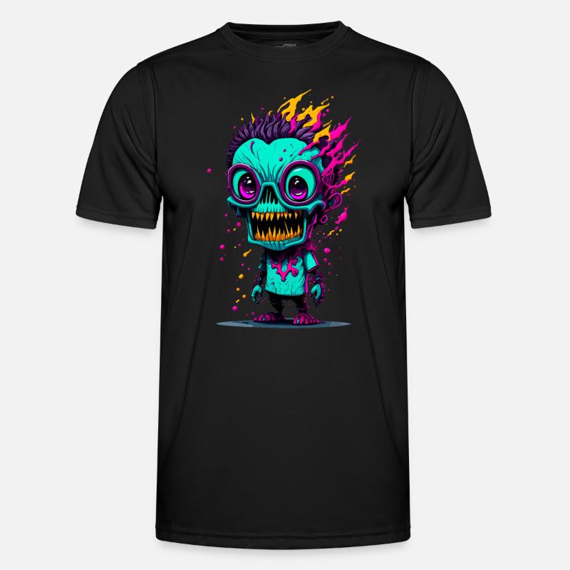 Bunter cooler Zombie Männer Funktions-T-Shirt