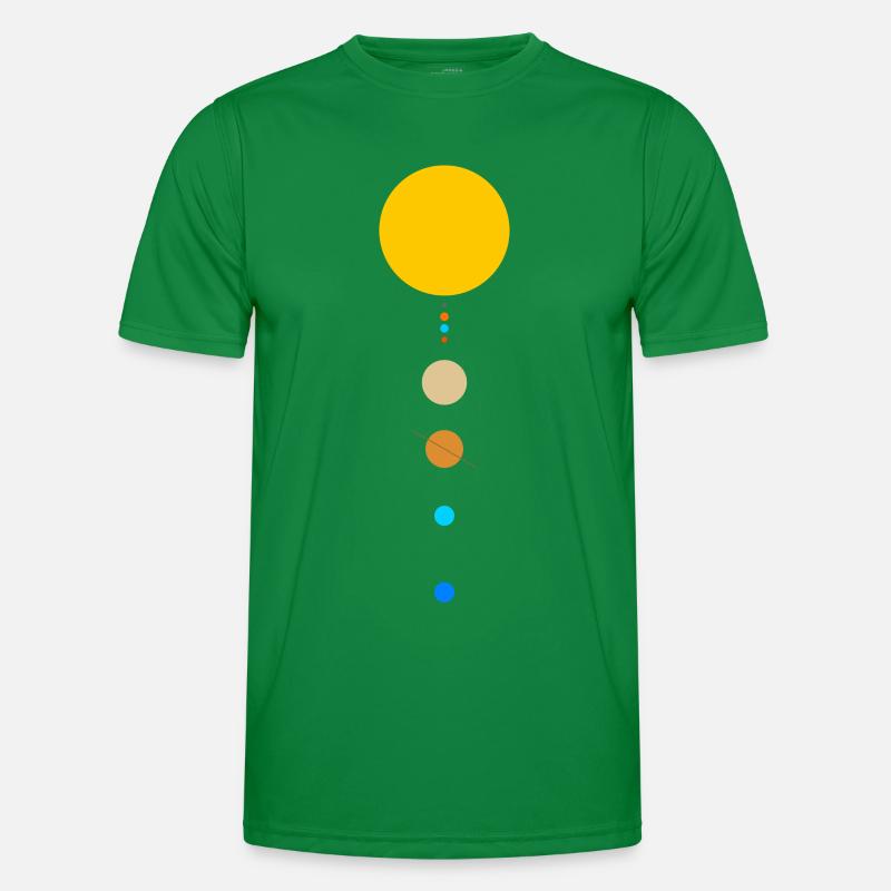 Sonnensystem Männer Funktions-T-Shirt