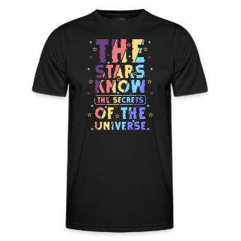 Sterne Raumschiff Galaxie - Männer Funktions-T-Shirt - Schwarz - Vorne - AI Model Male 178 dark (178cm)