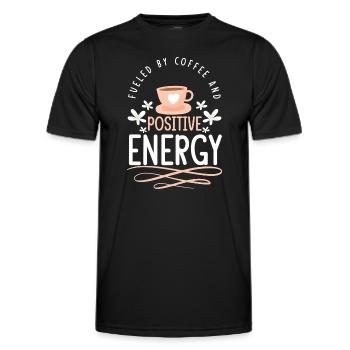 Mantra positif fort - T-shirt sport Homme - noir - Devant - AI Model Male 178 dark (178cm)