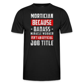 Pompes funèbres - T-shirt sport Homme - noir - Devant - AI Model Male 178 dark (178cm)