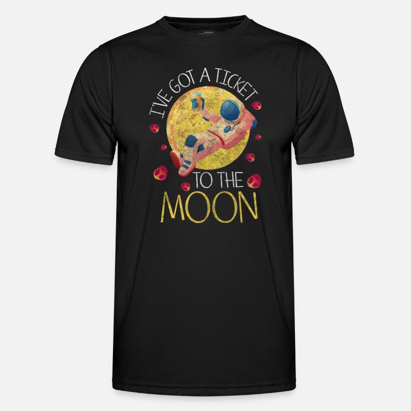 Space Planet Rocket T-shirt sport Homme