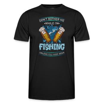 Fishing Fish Bait Sport - Men's Functional T-Shirt - black - Front - AI Model Male 178 dark (178cm)
