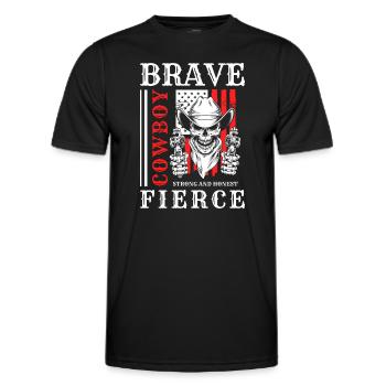 Wilder Westen Western Amerika - Männer Funktions-T-Shirt - Schwarz - Vorne - AI Model Male 178 dark (178cm)
