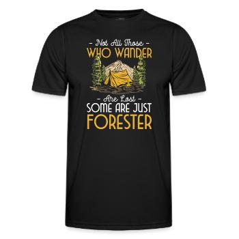 Forester Wood Forester - Men's Functional T-Shirt - black - Front - AI Model Male 178 dark (178cm)