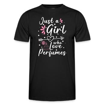 parfum odeur parfumerie luxe - T-shirt sport Homme - noir - Devant - AI Model Male 178 dark (178cm)