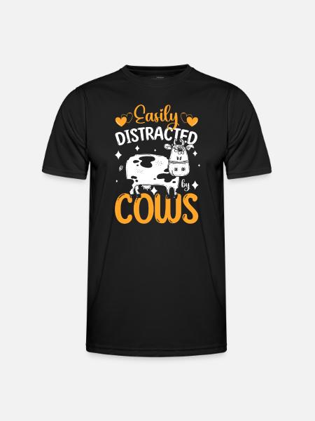 Kühe Bauer Nutztier - Männer Funktions-T-Shirt - Schwarz
