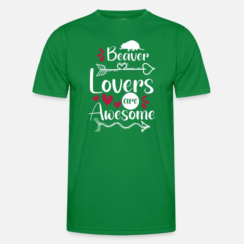 Tier Bober Baum Männer Funktions-T-Shirt