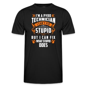 Stade Pyro Banger du Nouvel An - T-shirt sport Homme - noir - Devant - AI Model Male 178 dark (178cm)