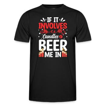 Kerzen Feuer Romantik - Männer Funktions-T-Shirt - Schwarz - Vorne - AI Model Male 178 dark (178cm)