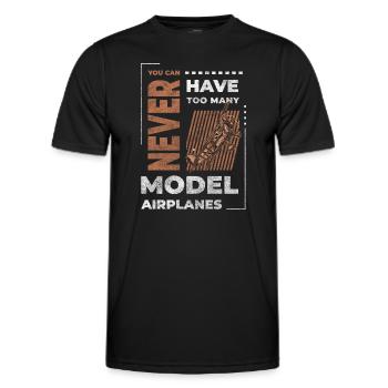 Maquettes d’avions Avions de loisir Maquettes d’avions - T-shirt sport Homme - noir - Devant - AI Model Male 178 dark (178cm)