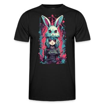Gothique Anime Girl Halloween Bunny Costume Esthétique - T-shirt sport Homme - noir - Devant - AI Model Male 178 dark (178cm)