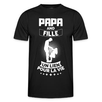 Vater und Tochter Eine Bindung fürs Leben Vater und Tochter - Männer Funktions-T-Shirt - Schwarz - Vorne - AI Model Male 178 dark (178cm)