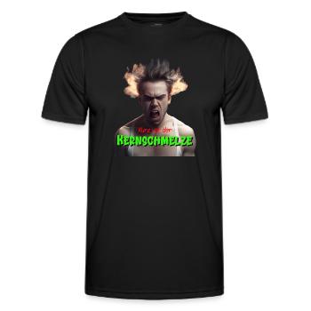 Kurz vor der Kernschmelze Geschenk - Männer Funktions-T-Shirt - Schwarz - Vorne - AI Model Male 178 dark (178cm)