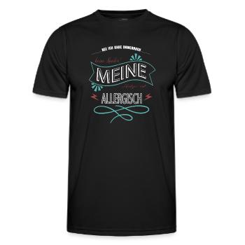 geburtstag geschenk seekatze raubkatze lustig spaß - Männer Funktions-T-Shirt - Schwarz - Vorne - AI Model Male 178 dark (178cm)