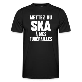 mettez du ska à mes funérailles - T-shirt sport Homme - noir - Devant - AI Model Male 178 dark (178cm)