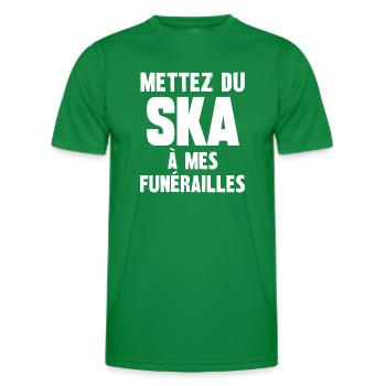 mettez du ska à mes funérailles - T-shirt sport Homme - vert - Devant - AI Model Male 178 dark (178cm)