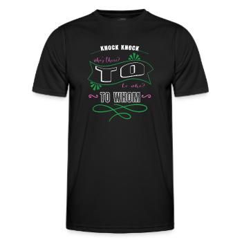 Reading Article Editor Present Idea Jokes Blog - Men's Functional T-Shirt - black - Front - AI Model Male 178 dark (178cm)