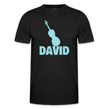 Bratsche David - Männer Funktions-T-Shirt - Schwarz - Vorne - AI Model Male 178 dark (178cm)