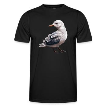 Baby Seagull Seabird - Men's Functional T-Shirt - black - Front - AI Model Male 178 dark (178cm)
