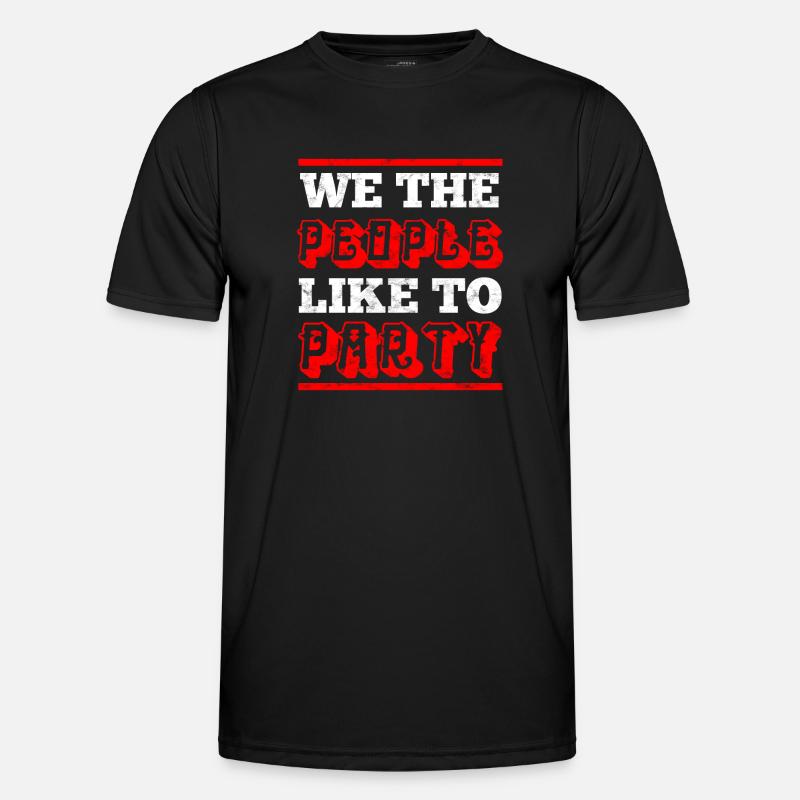 Wir feiern gerne - Partyshirt - Männer Funktions-T-Shirt - Schwarz