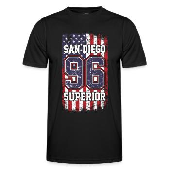 San Diego - Männer Funktions-T-Shirt - Schwarz - Vorne - AI Model Male 178 dark (178cm)