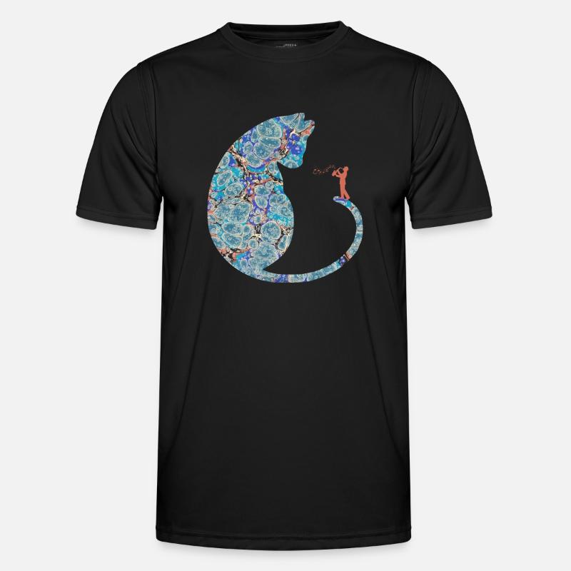 katze mit saxophon e 238 Männer Funktions-T-Shirt