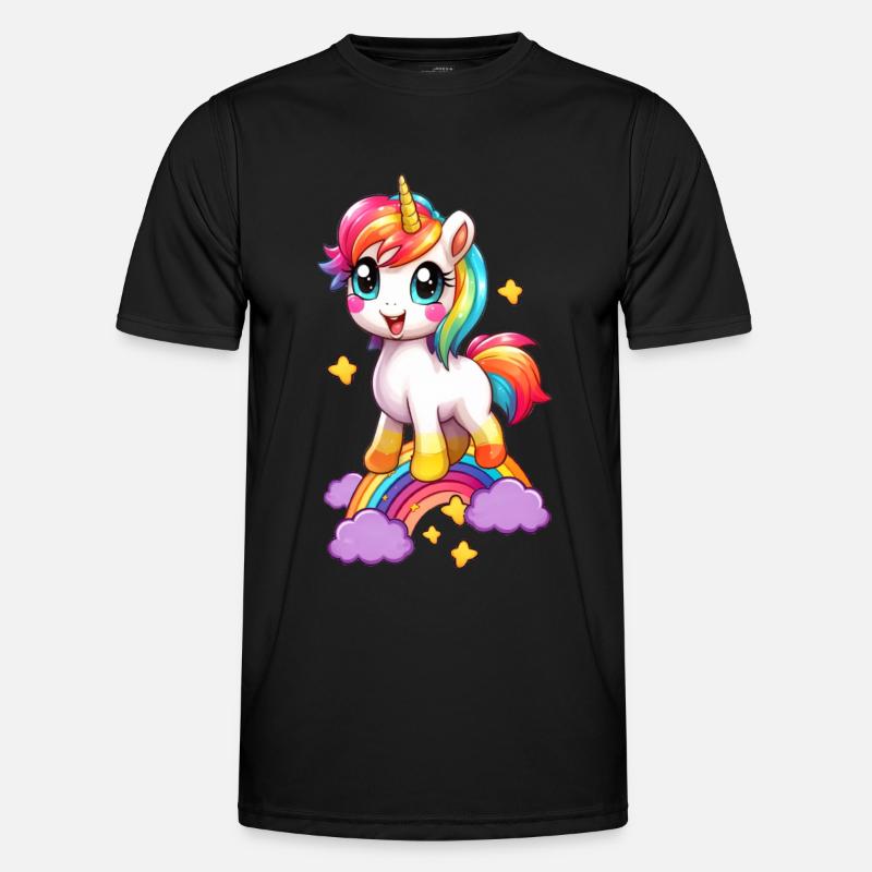 Süßes Einhorn Männer Funktions-T-Shirt