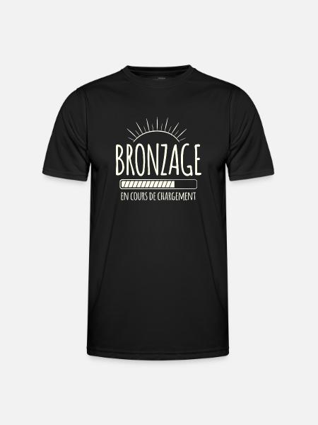 Tan Loading, Summer, Vacation, French - Men's Functional T-Shirt - black