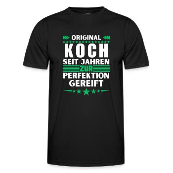 Chef matured to perfection - Men's Functional T-Shirt - black - Front - AI Model Male 178 dark (178cm)