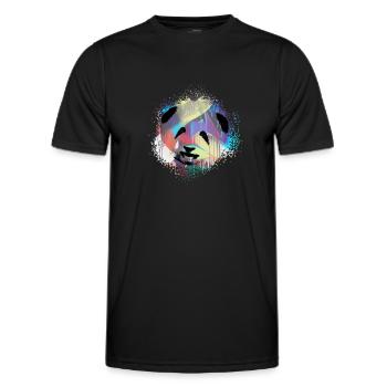 Panda,pandabär,bär, Graffiti,bunt - Männer Funktions-T-Shirt - Schwarz - Vorne - AI Model Male 178 dark (178cm)