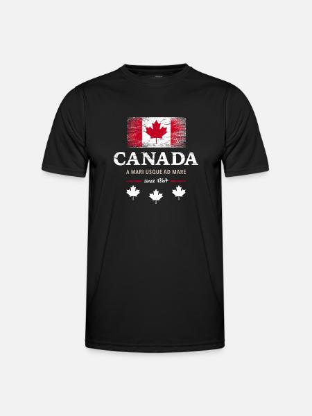 Canada Ottawa Ahornblatt Maple Leaf Kanada Amerika - Männer Funktions-T-Shirt - Schwarz