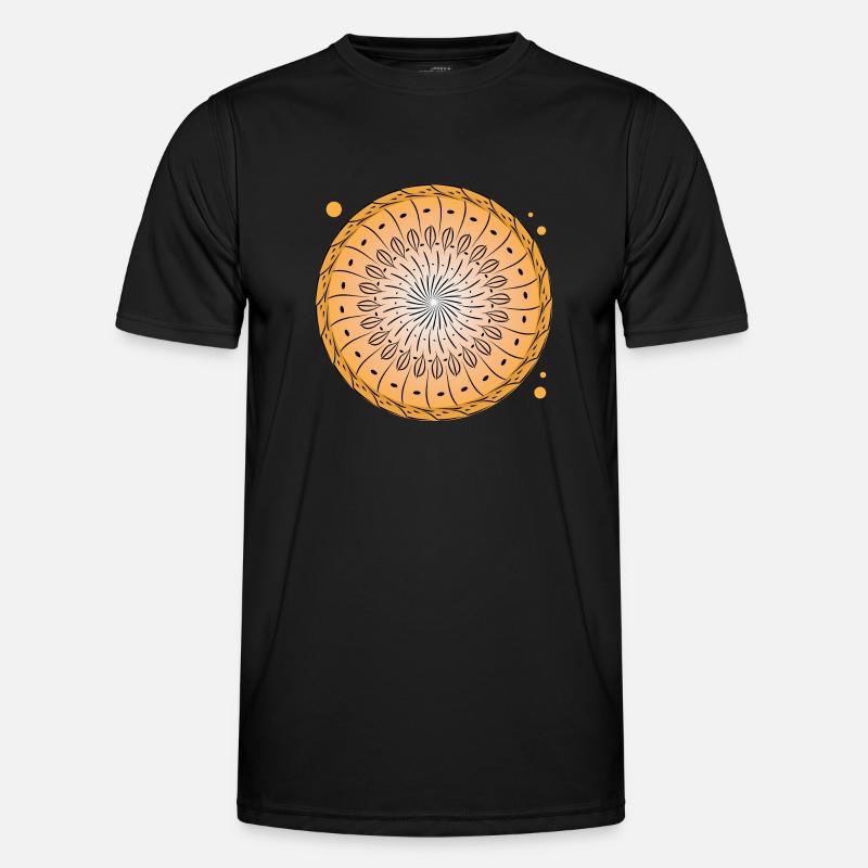 Rotating pattern circle - Men's Functional T-Shirt - black
