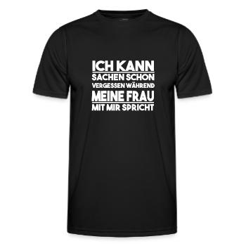 Lustiges Geschenk Mann ehemann - Männer Funktions-T-Shirt - Schwarz - Vorne - AI Model Male 178 dark (178cm)