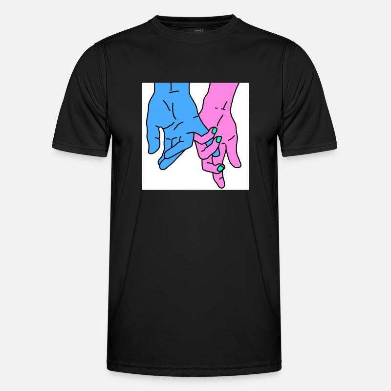 hands pink - Men's Functional T-Shirt - black