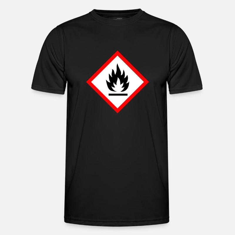Caution Flammable - Men's Functional T-Shirt - black