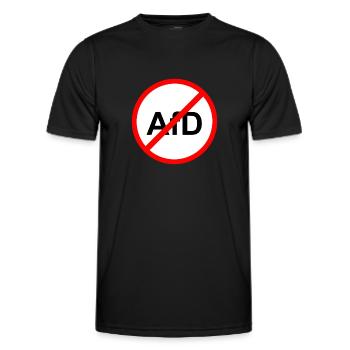 Aucun panneau de signalisation AfD - T-shirt sport Homme - noir - Devant - AI Model Male 178 dark (178cm)
